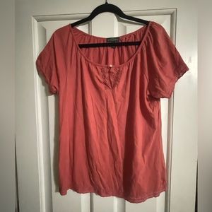 LRL | Lauren Jeans Co | Ralph Lauren Cotton Top w/ eyelet accents women's large